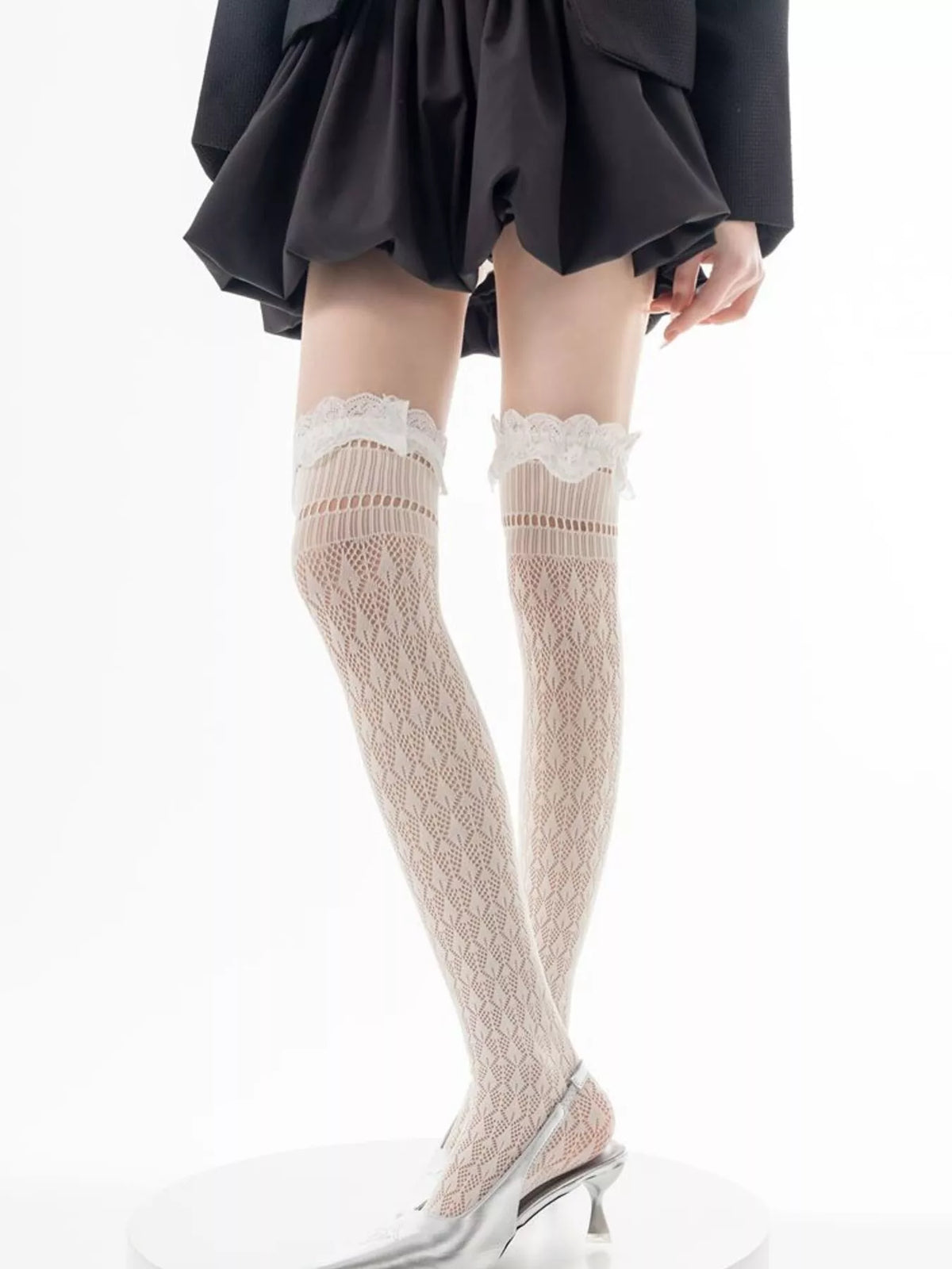 Lace Over-the-Knee Hollow-Out Stockings