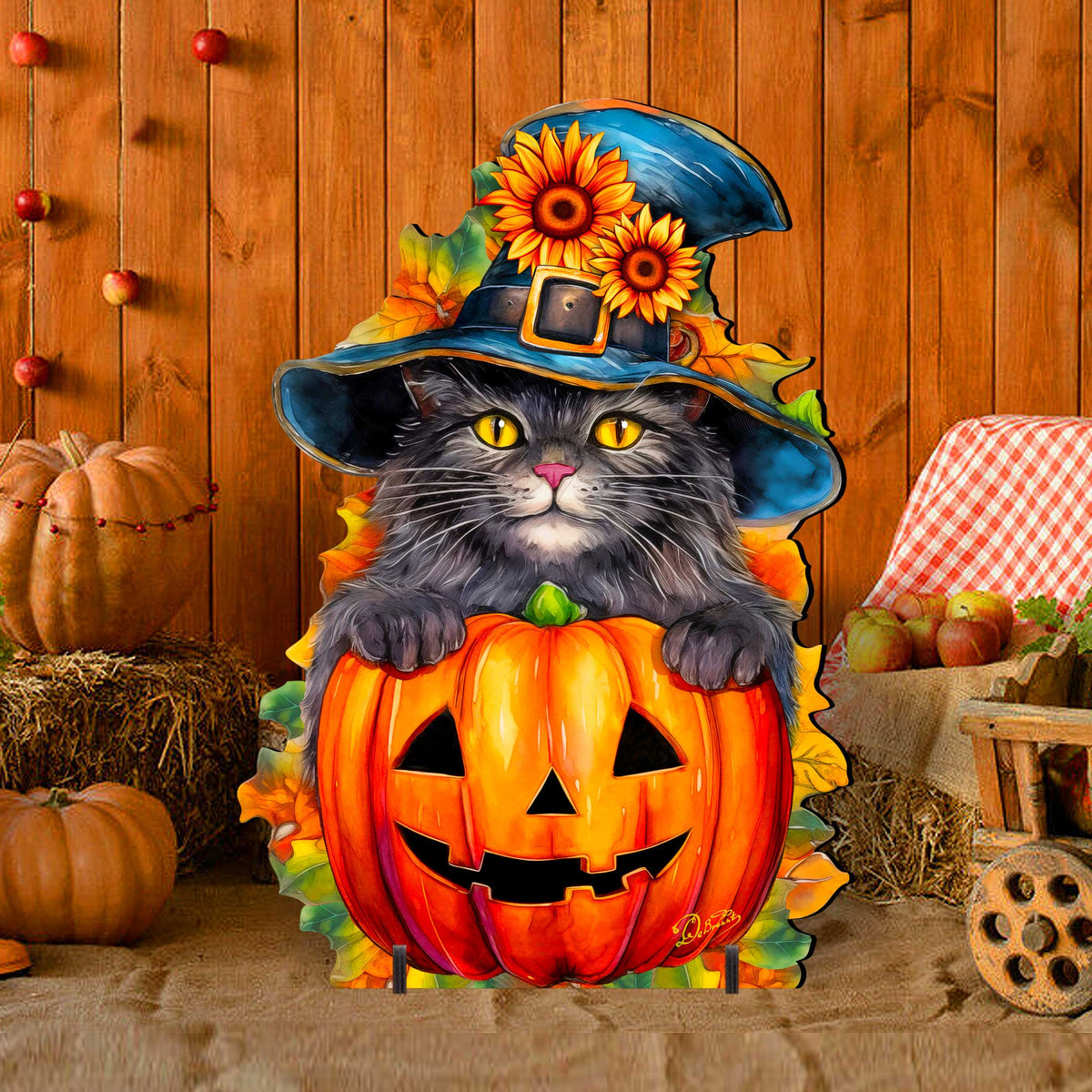 Halloween Black Cat Freestanding Decor - Halloween Outdoor Decor by G. Debrekht - Halloween Decor- 8652794F
