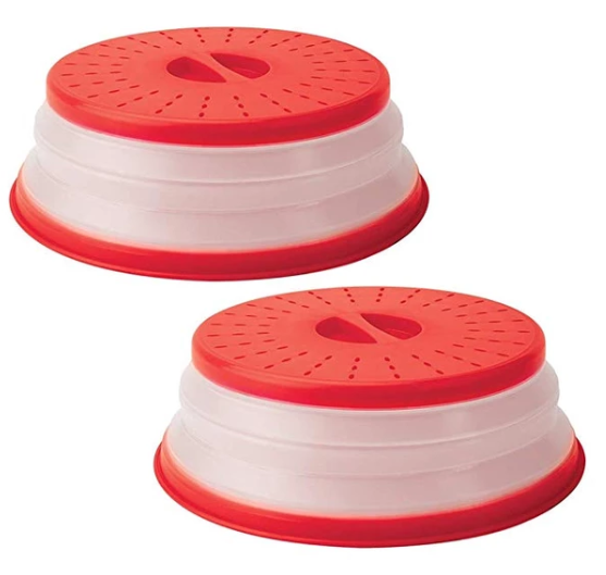 Collapsible Microwave Splash Cover | Foldable Splatter Guard Lid