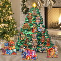 Nutcracker-Themed Christmas Tree Set Outdoor Indoor Décor Wooden Christmas Decoration by G. Debrekht Christmas Décor - 8191501F-G