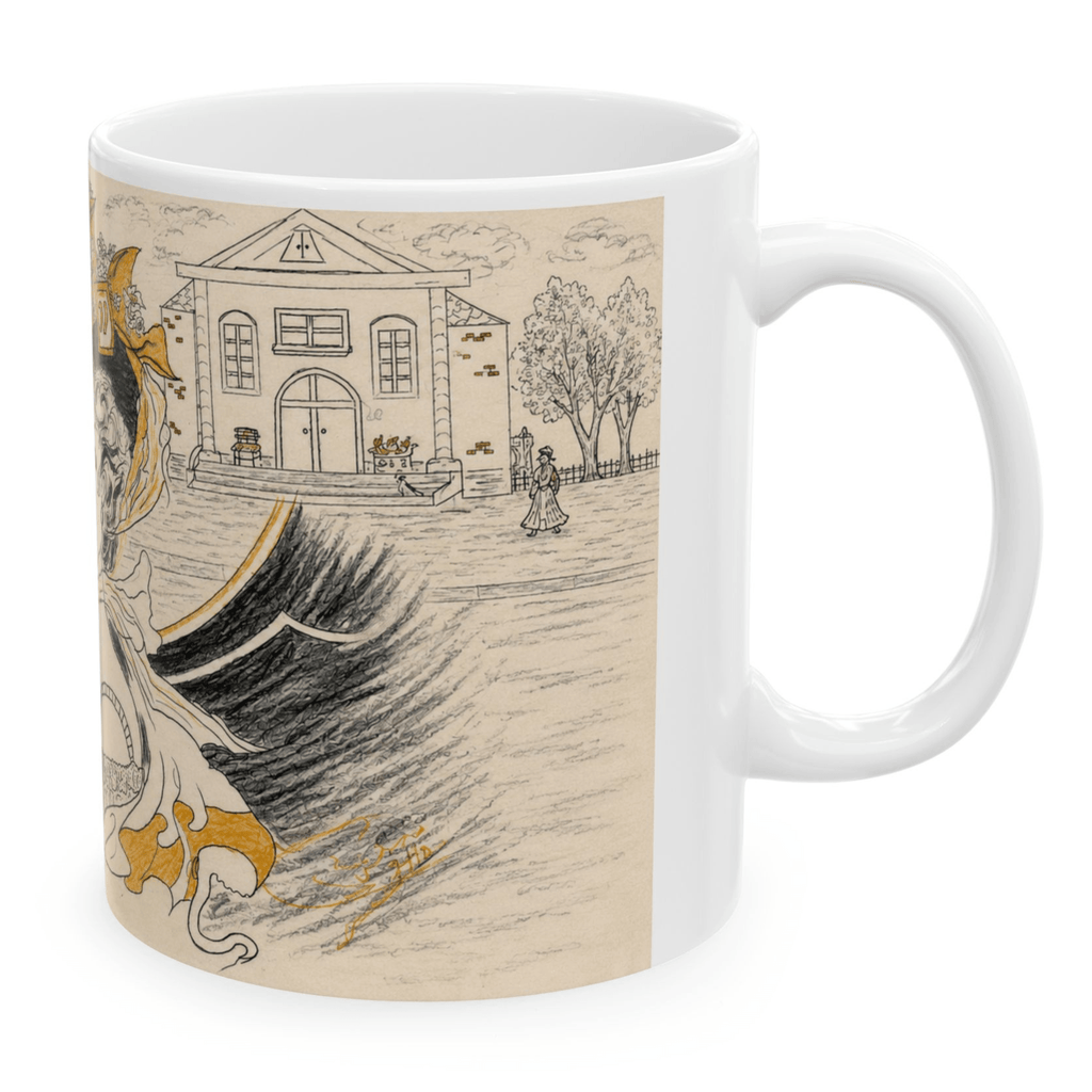 PimsArt Vintage Belle Victorian Mug From Original Drawing
