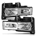 Anzo USA Headlight Assemblies, Anzo Headlights, High/Low Beam, Clear Lens, Chrome Housing - 111499