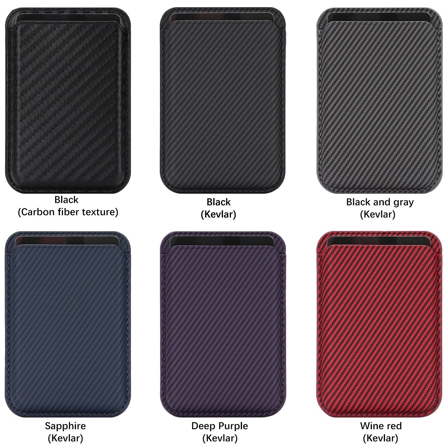 Ultra-thin Magnetic Carbon-fiber-pattern Card Holder