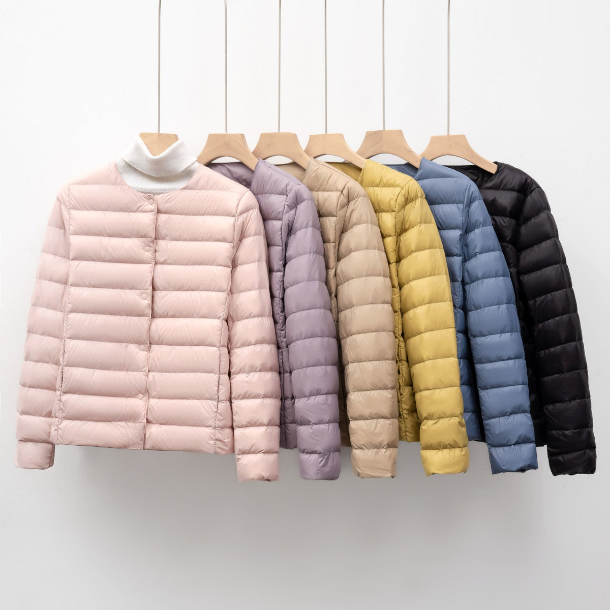 Womens Lightweight White Duck Down Jacket