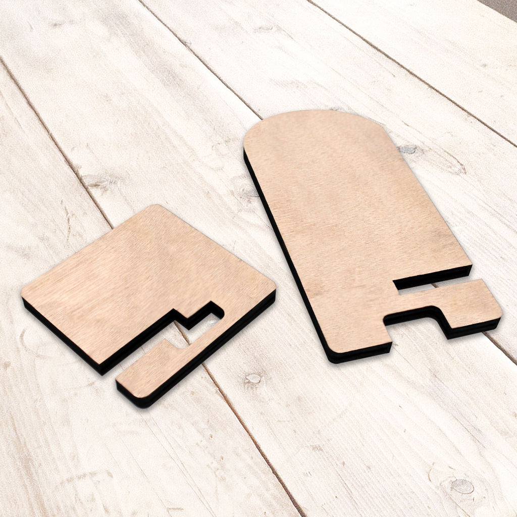 Cell Phone Stand Tablet Stand, Block and Plague Stand Natural Wood  Holder Organizer - 892000