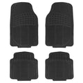 4Pcs Automotive Floor Mats Front and Rear PVC Rubber Floor Mats Heavy Duty Drive Vehicle Car Mats with Trimmable Design Fit Most Cars SUVs Trucks