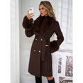 Elegant Double-breasted Trench Coat With A Tie Belt
