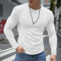 Mens Casual Long-sleeve Crew-neck Top For A Refined Look