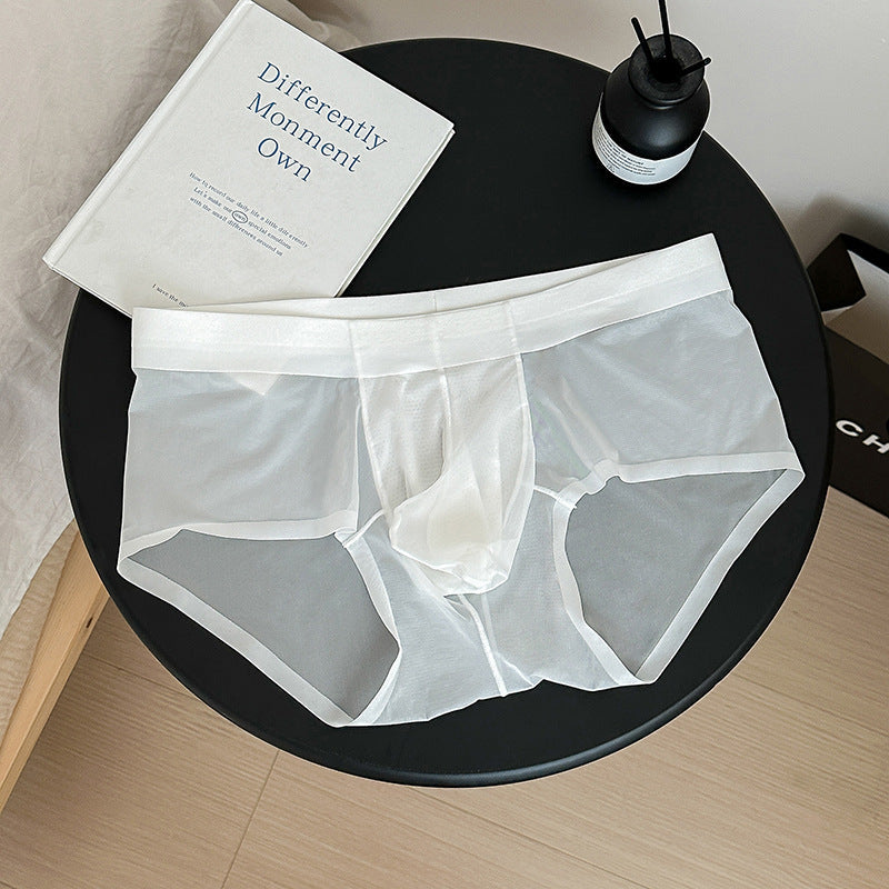 Ice Silk Lightweight Breathable Bottom Crotch Men's Triangle Underwear