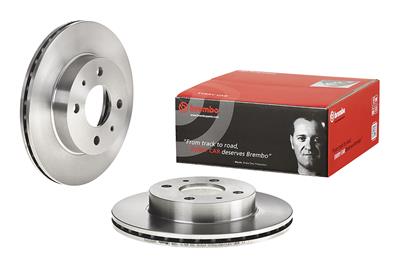 Brembo Brake Rotor, Brembo, Vented, Solid Surface, 9.45 in. Diameter, Iron, UV-Coated, for Nissan - 09525310