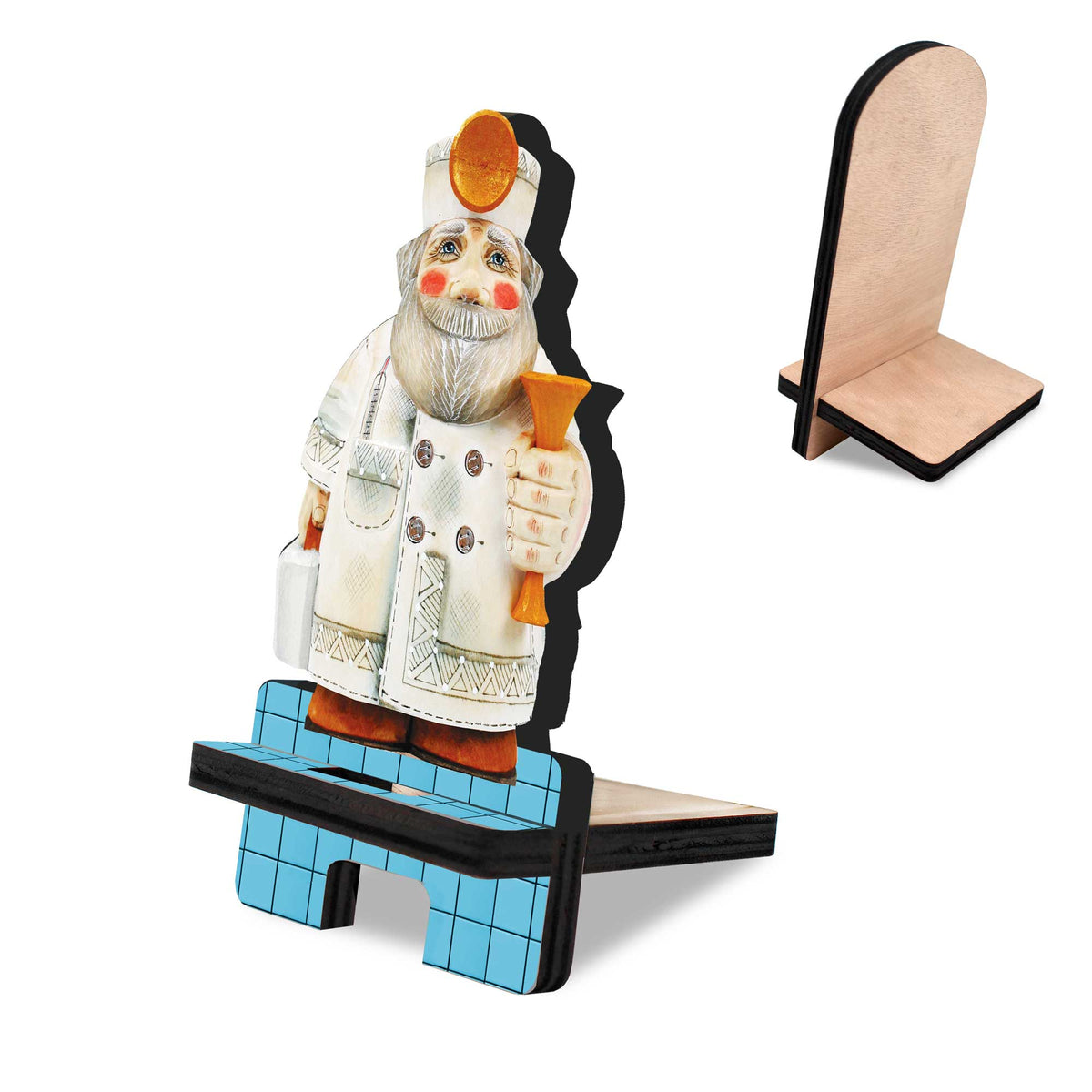 My Favorite Doctor Cell Phone Stand Christmas Decor Wood Mobile Tablet Holder Charging Station Organizer - 892100C