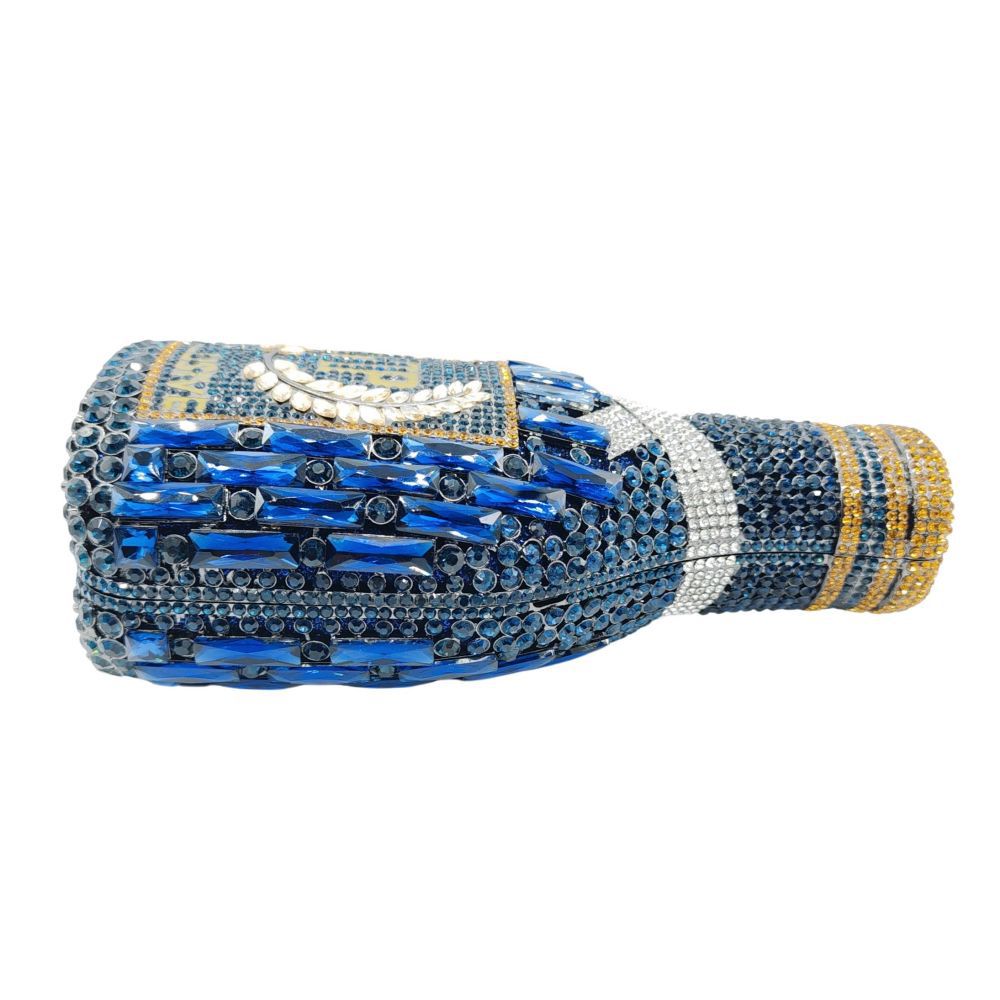 Champagne Bottle Diamond Hand Holding Dinner Bag