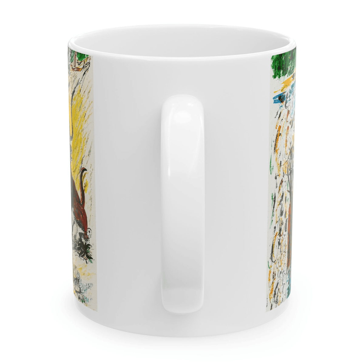 PimsArt Prehistoric Sabertooth Tiger Scene Mug From Original Painting