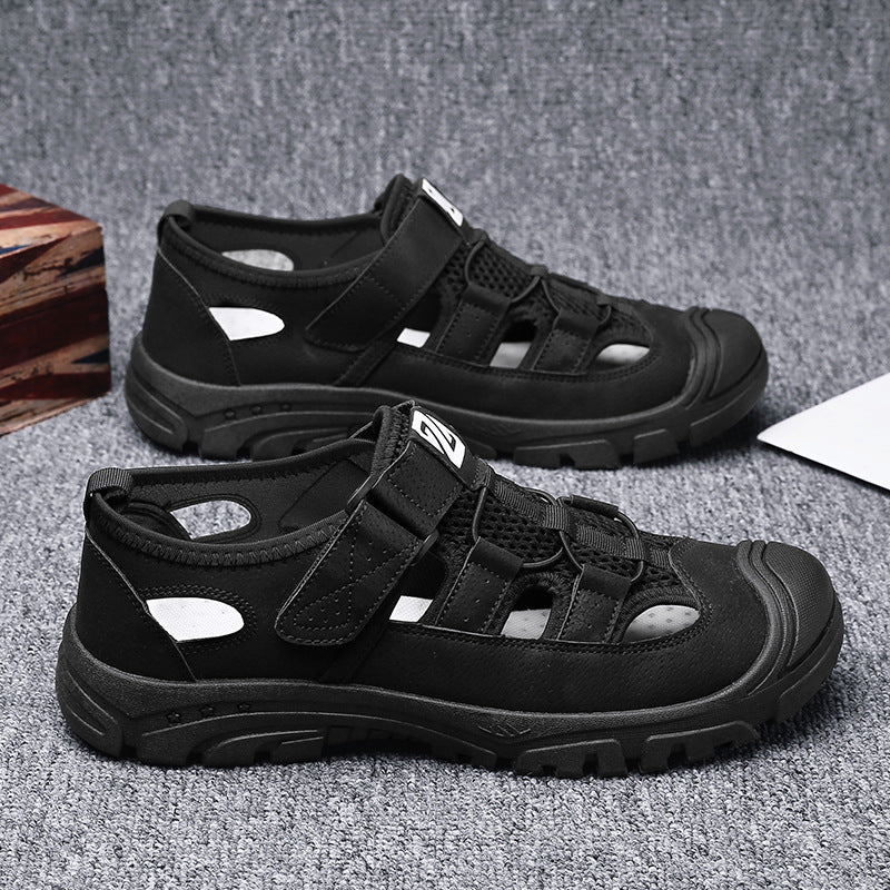 Non-Slip Hollowed-Out Toe Shoes Versatile Casual Sandals