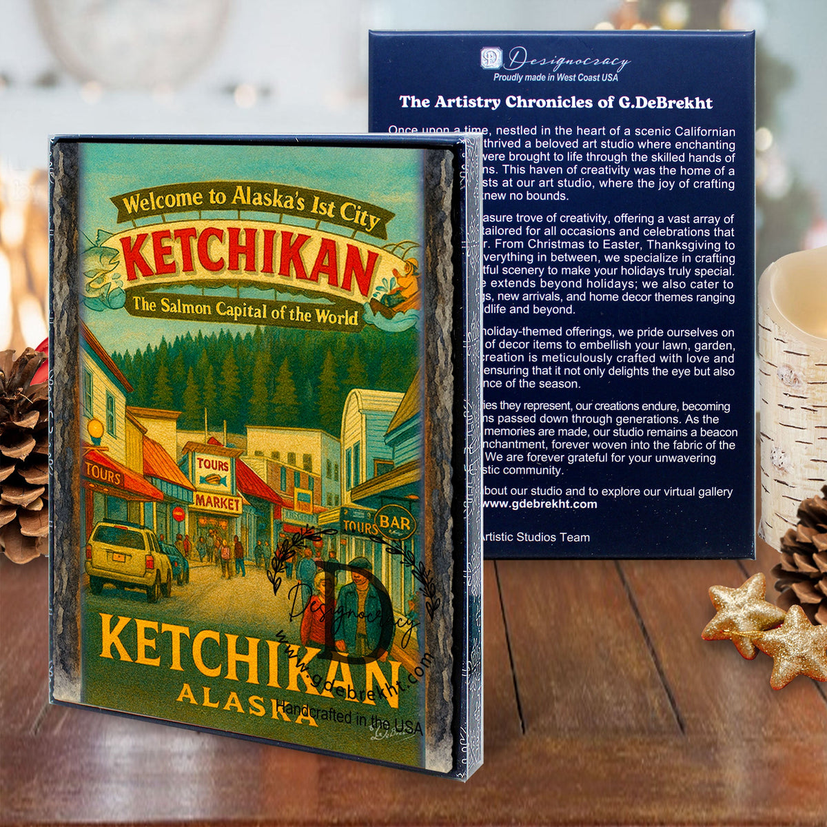Welcome to Ketchikan Greeting Card by G. Debrekht - 97116GC