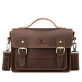 Crazy Horse Leather Crossbody Bag For Men
