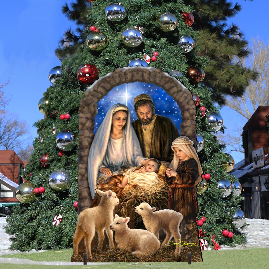 Miracle Nativity Outdoor Decor by D. Gelsinger - Nativity Holiday Decor - 8461042-1F-1201