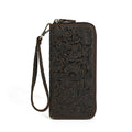 Mens Zip-around Multi-card Clutch Wallet