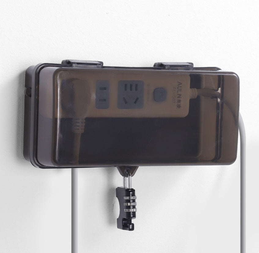 Lockable Power Strip Waterproof Box, Outdoor Rainproof Anti-Theft Storage Case For EV, Battery & Car Charging Piles