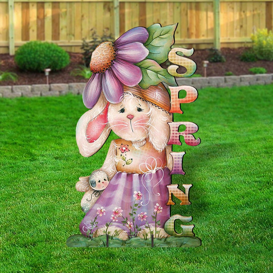 Bunny Easter Outdoor Scene  by Jamie Mills-Price - Easter Spring Decor - 8457604F