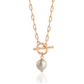 Dainty Interlocking Ring Mother Of Pearl Heart Necklace For Women, Minimal European Cold Style Adjustable Collarbone Chain, Elegant Long Sweater Chain Fashion Jewelry