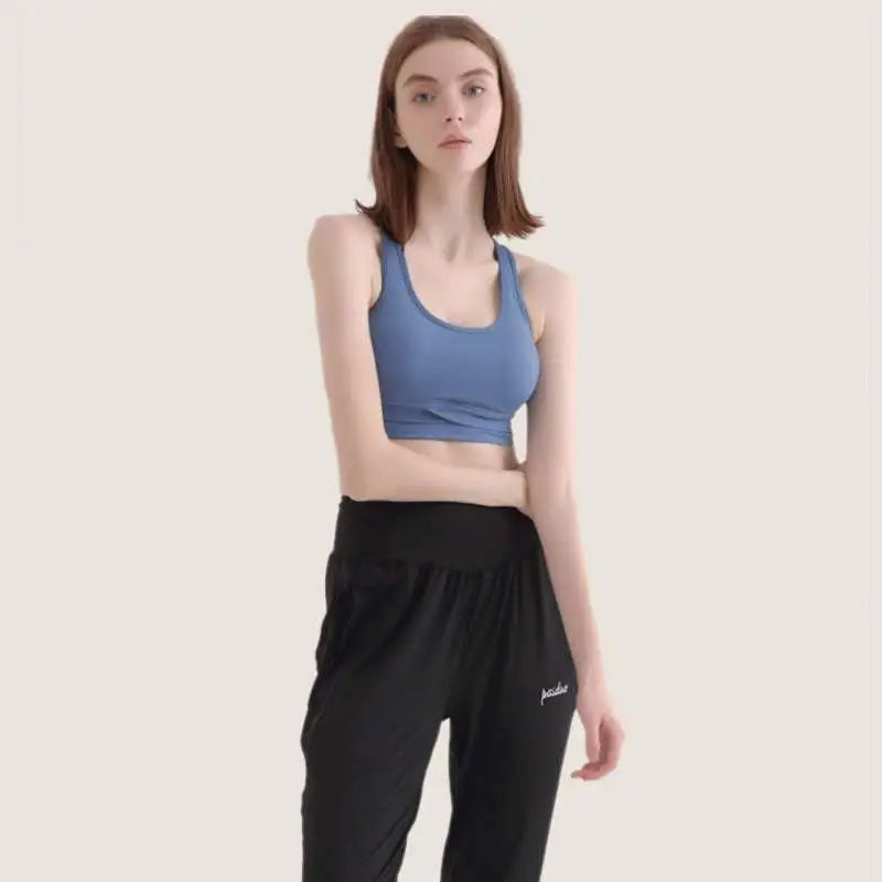 Blue Women’s Halter Yoga Vest