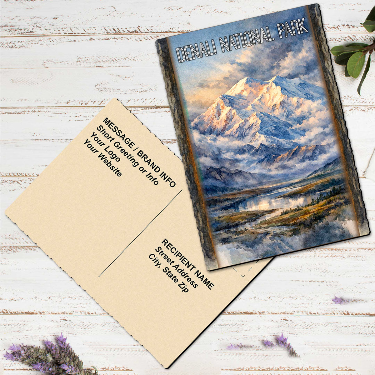 Glaciers Landscape Greeting Card by G. Debrekht - 97103GC