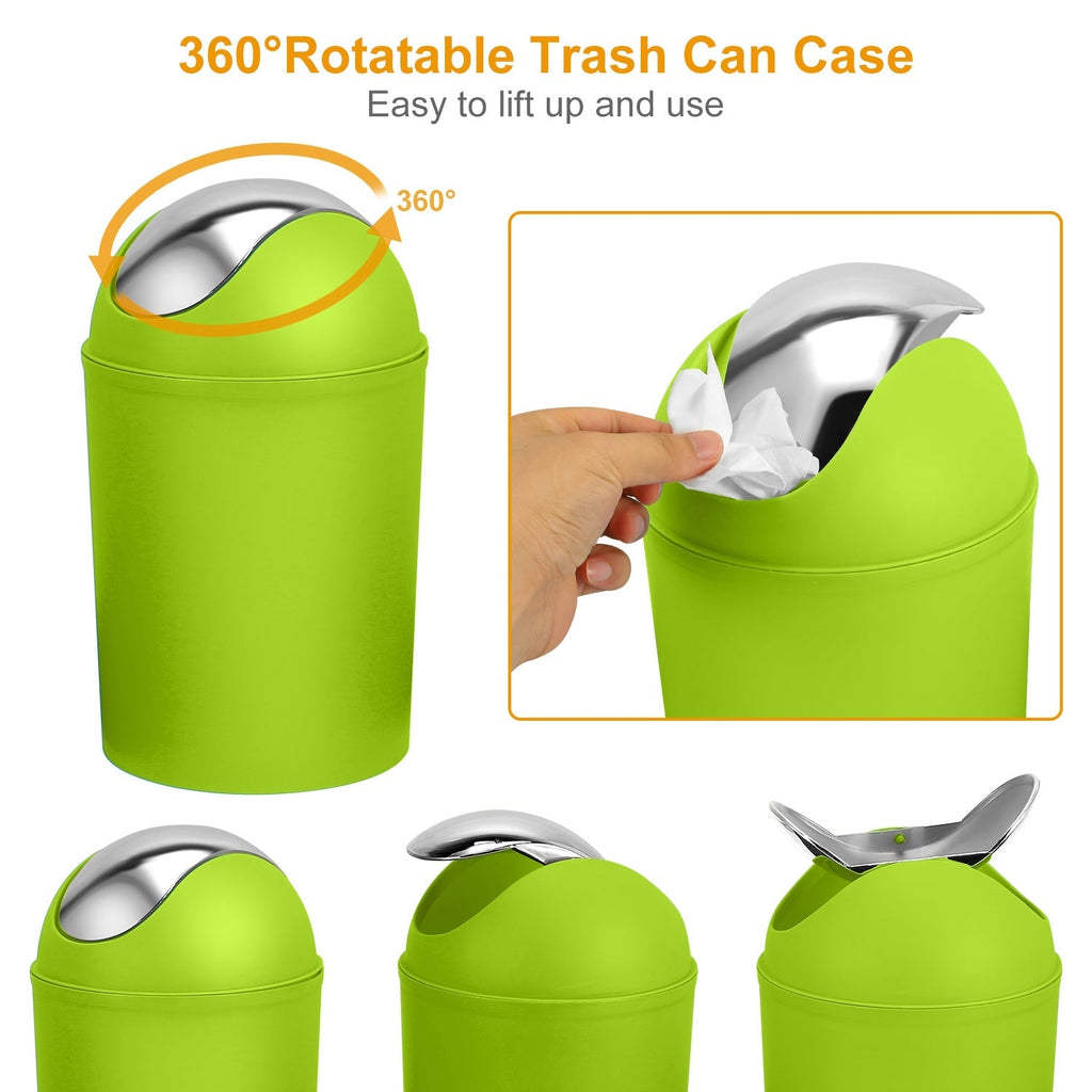 Bathroom Accessories Set 6 Pcs Bathroom Set Ensemble Complete Soap Dispenser Toothbrush Holder Tumbler Soap Dish Toilet Cleaning Brush Trash Can