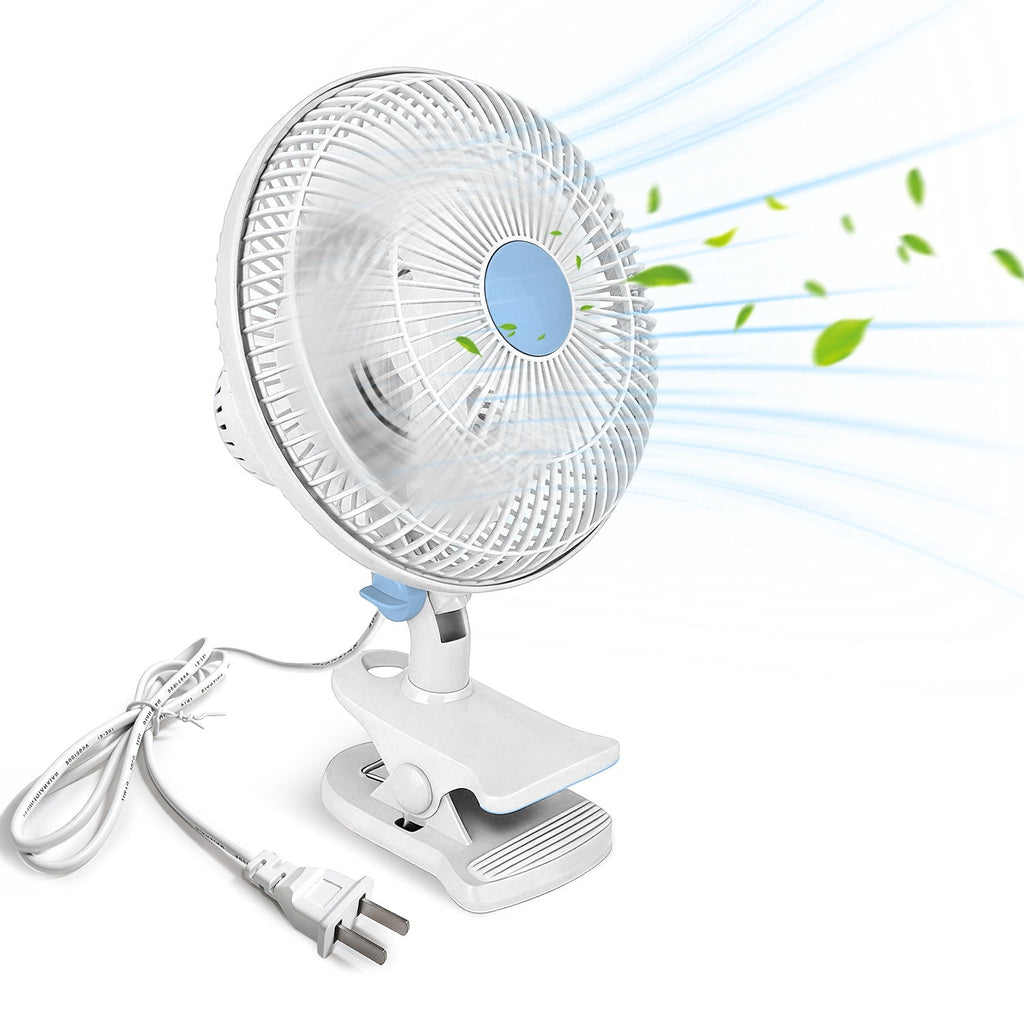 8.66" Clip On Fan with 90° Oscillation & 2 Speed Settings