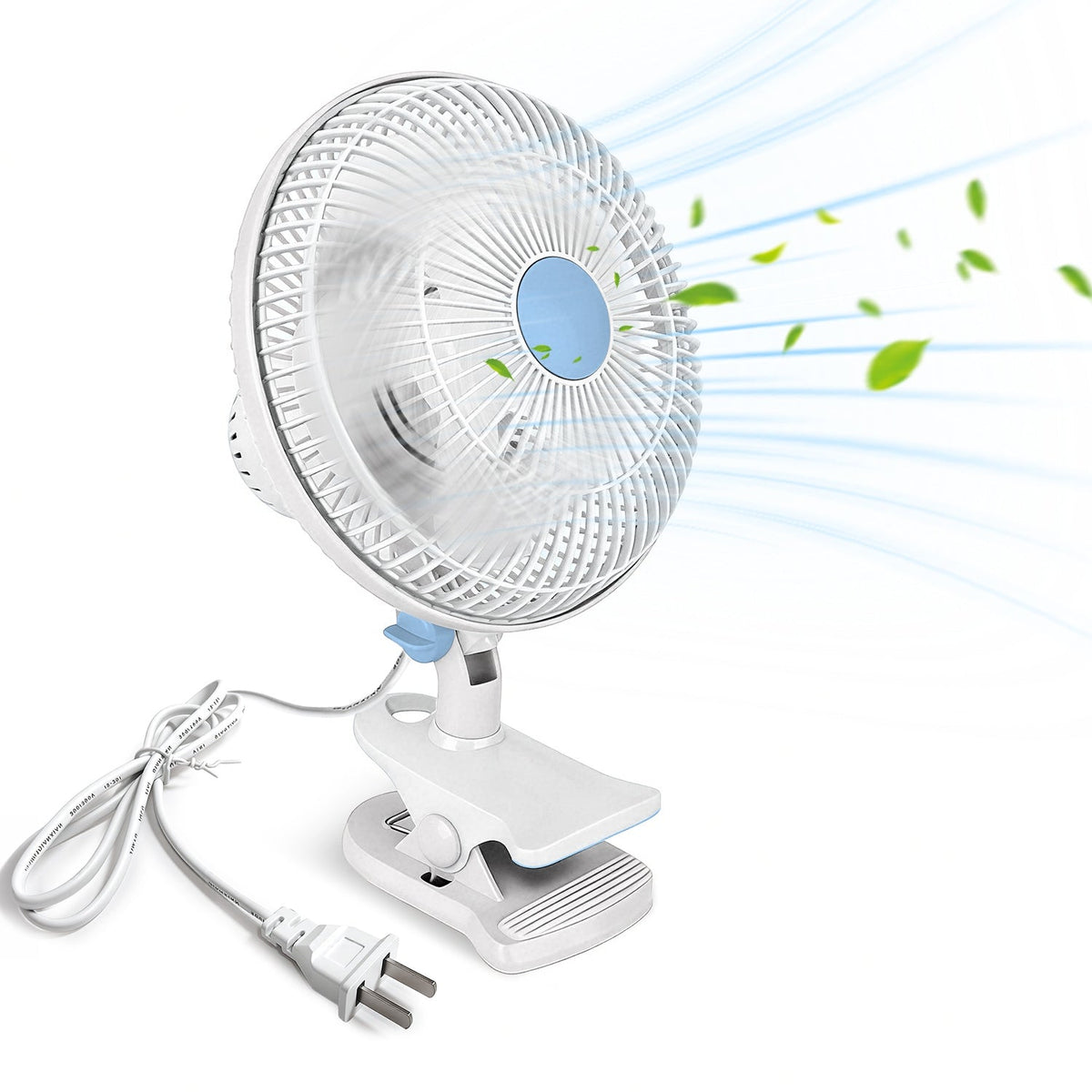 8.66" Clip On Fan with 90° Oscillation & 2 Speed Settings