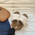 2026 Autumn New Women's Lamb Wool Flat Slippers, Soft Sole Non-Slip Versatile Fashion Furry Slides For Outdoor Wear