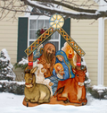 Adoration Nativity Tree Outdoor Decor by G. DeBrekht - Nativity Holiday Decor - 8128833F