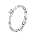 S925 Sterling Silver Heart-Shaped Love Ring for Women, Elegant European Design, Custom Sizes Available