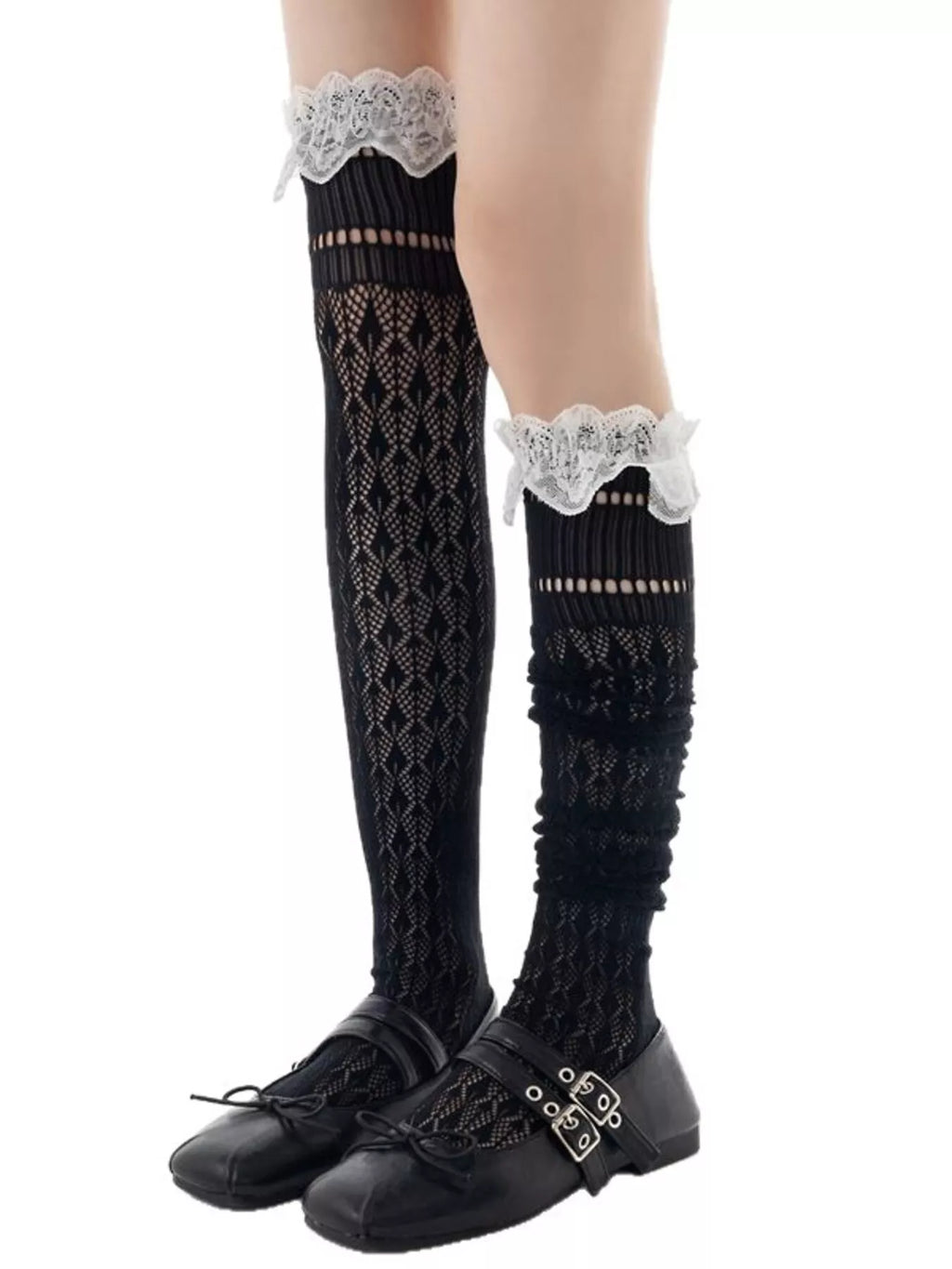 Lace Over-the-Knee Hollow-Out Stockings