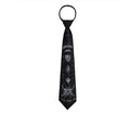 Original Design Royal Knight Non-Necktie Embroidered Twill Zipper Celebrity-Style Tie