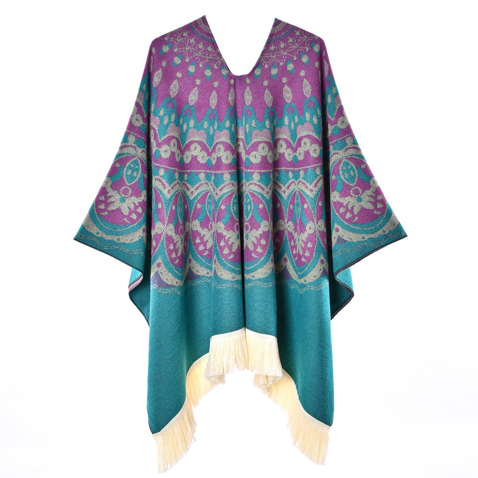 Bohemian-style Vintage Tassel Shawl