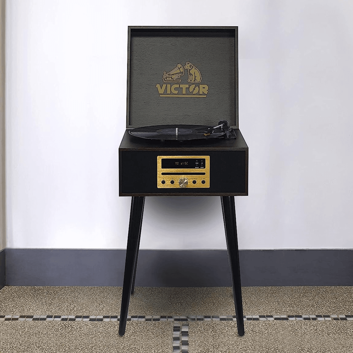 Victor Newbury 8-in-1 Music Center Espresso -  Refurbished