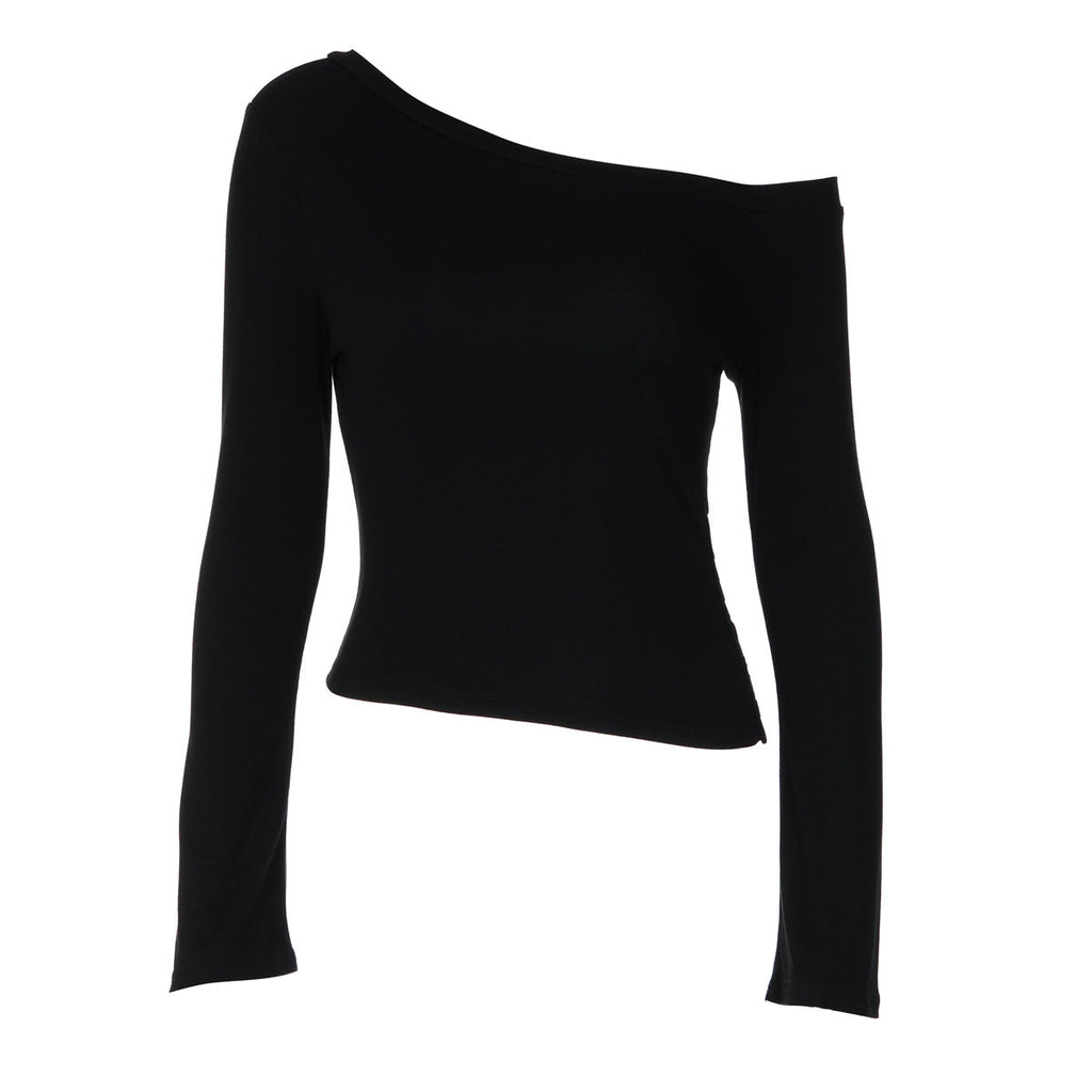 Womens French-style Off-shoulder Long-sleeve Top