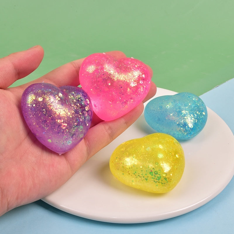 Heart-Shaped Slow-Rise Squishy Squeeze Toy – Stress Relief Vent Ball