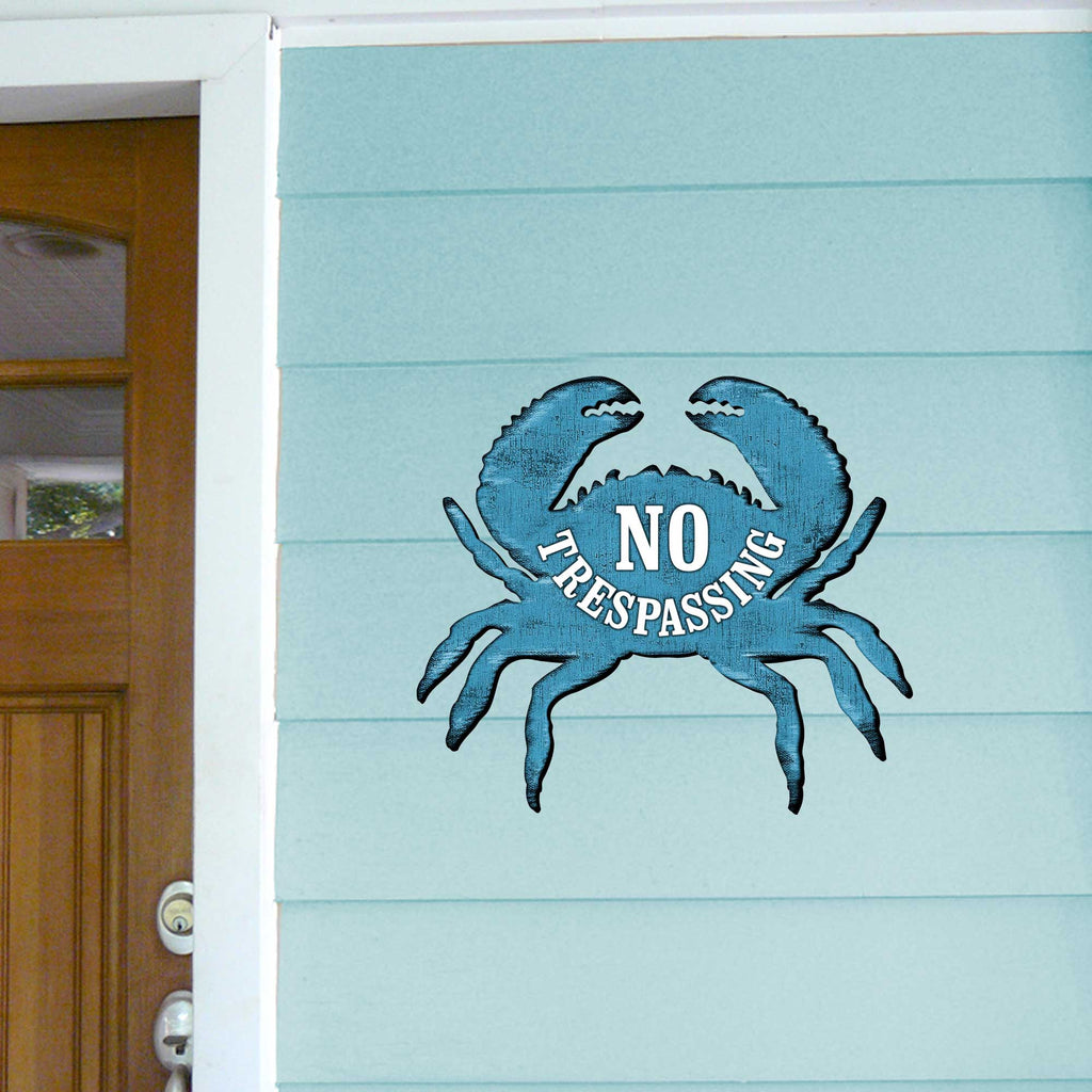 Crab Sign - No Trespassing Sign - Warning sign - Beach sign - Ready to hang - 320343