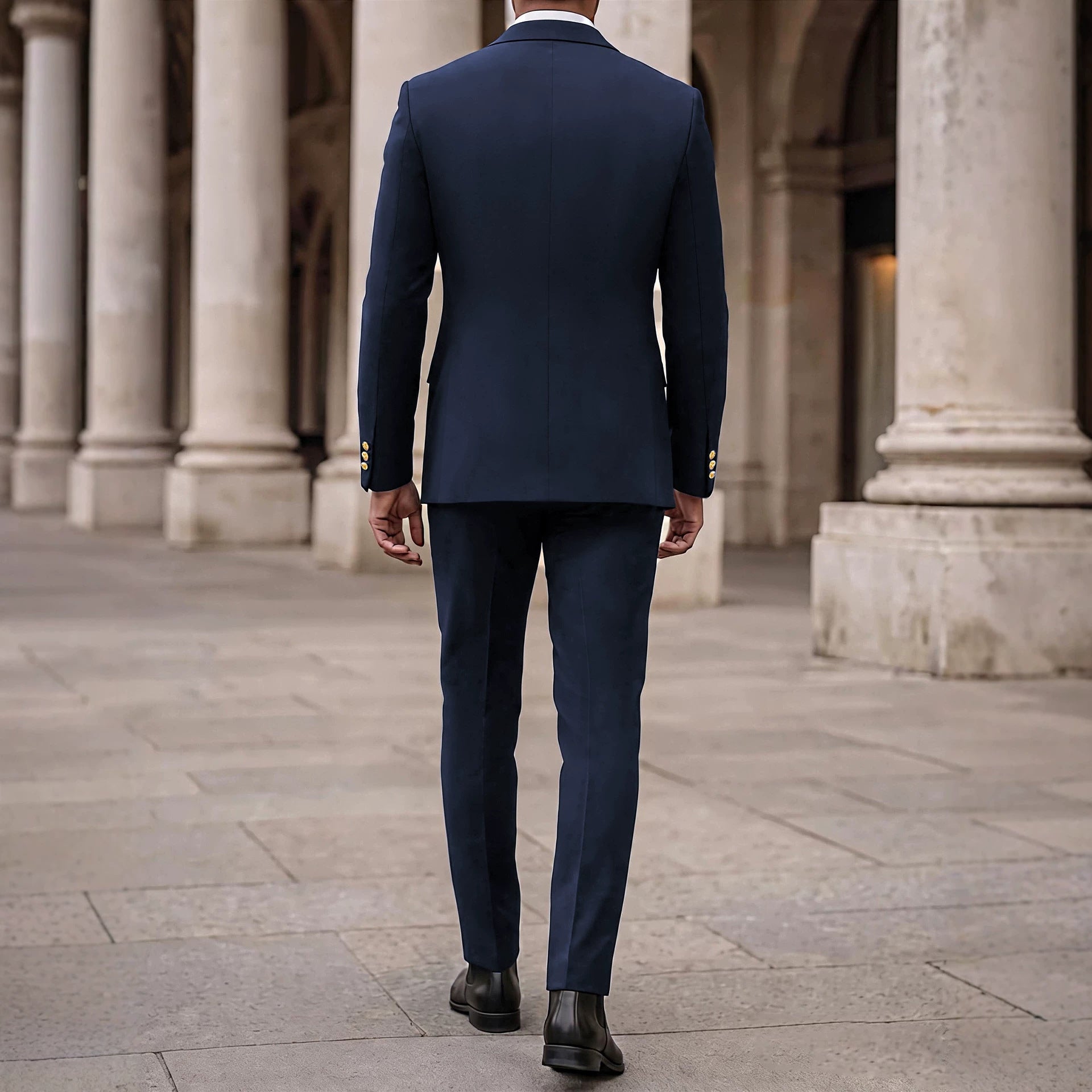 Mens Flat-lapel Suit Set