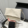 Urban Minimalist Envelope-Style Flap Saddle In PU Leather Crossbody Shoulder Bag