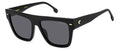 Carrera 3016/S Black Square Women's Sunglasses 55mm