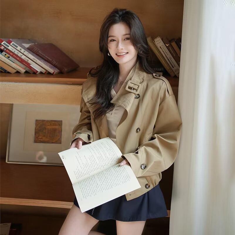 Fashionable Versatile Plus-size Relaxed-fit Cropped Jacket