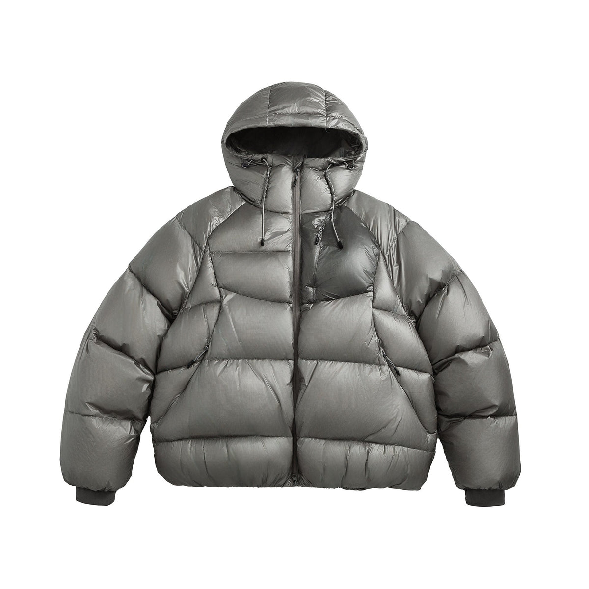 Water-repellent Quilted Hooded Insulated Down Jacket