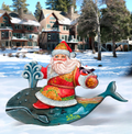 Whale Tail Christmas Outdoor Decor by G. DeBrekht - Christmas Santa Snowman Decor - 8117827F
