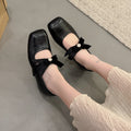 Korean Version Of Pearl Bow Single Shoes Women's Shoes 2026 Spring New Item With Increased Height Ballet Shoes French Mary Jane Shoes