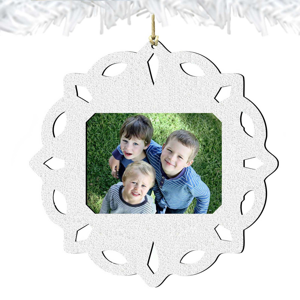 Snowflake Christmas Picture Frame Ornaments - Ornament for Photo by G.DeBrekht - Christmas Decor - 8141153PF