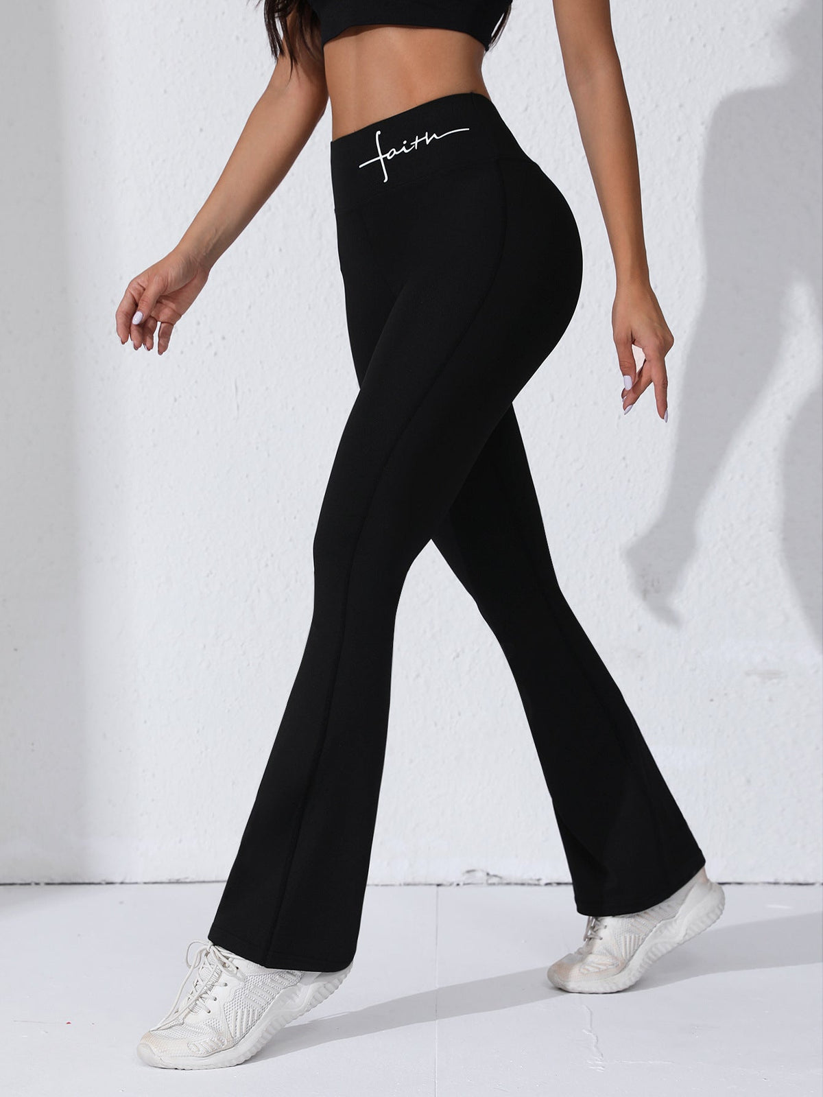 Cross-Border Popular Yoga Pants High-Waisted Outdoor Sports Fitness Casual European And American Amazon Flared Hip-Lifting Long Pants For Women