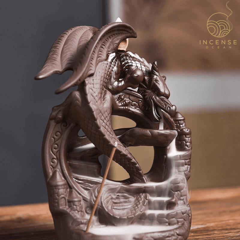 Ceramic Dragon Backflow Incense Burner